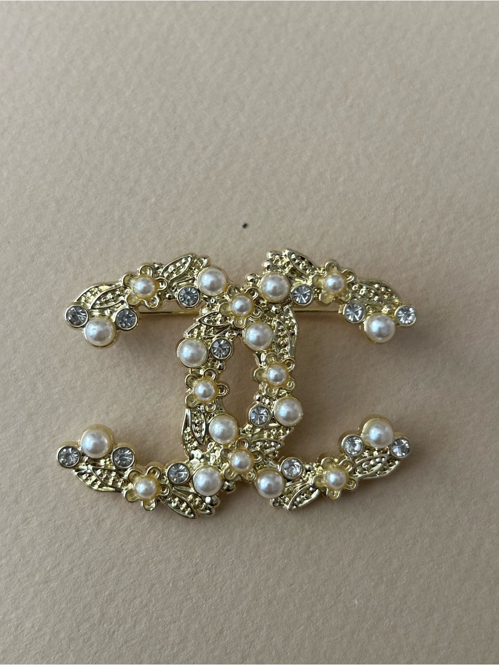 cc flower pearl detail design brooch L14
